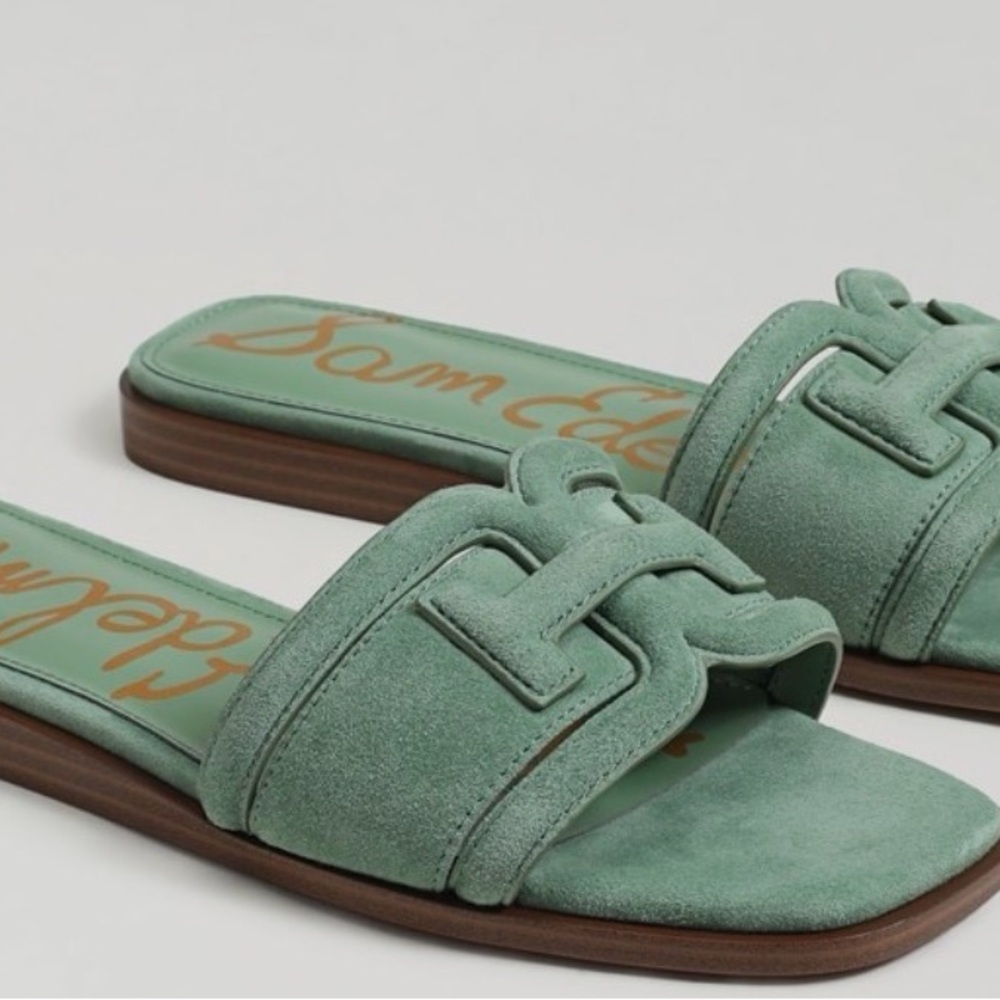 Sam Edelman Mint Green Slide Sandals